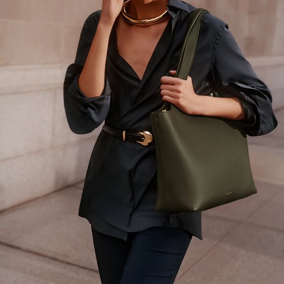 Cuyana System Zipper Tote in Dark Olive - Picture 6 of 8